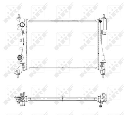 NRF Køler, motorkøling 55341 for OPEL VAUXHALL