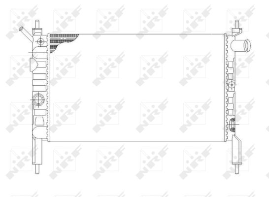 NRF Køler, motorkøling 58930 for VAUXHALL OPEL