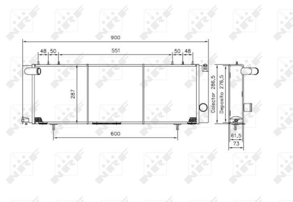 NRF Køler, motorkøling 50231 for JEEP