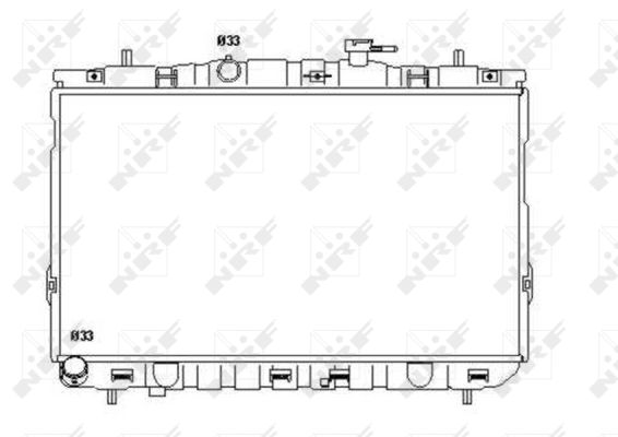 NRF Køler, motorkøling 53355 for HYUNDAI