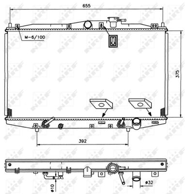 NRF Køler, motorkøling 53509 for HONDA
