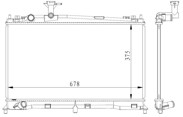 NRF Køler, motorkøling 53411 for MAZDA
