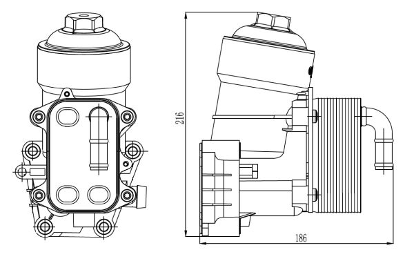NRF Hus, oliefilter 31838 for AUDI