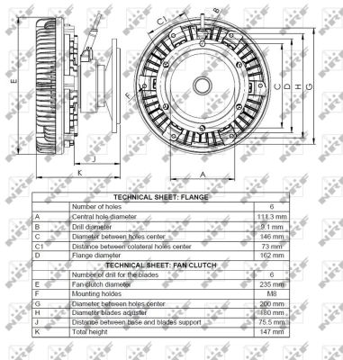 NRF 49070 259mm for MERCEDES-BENZ
