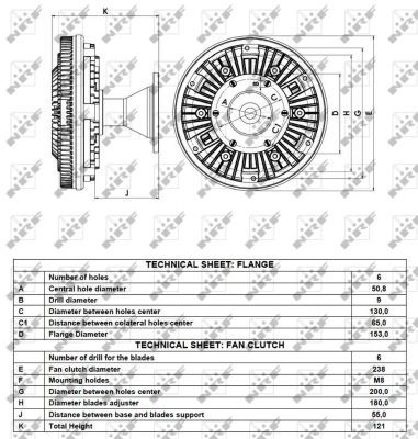 NRF 49115 238mm for RENAULT TRUCKS