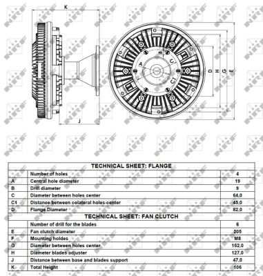 NRF 49130 205mm for MERCEDES-BENZ