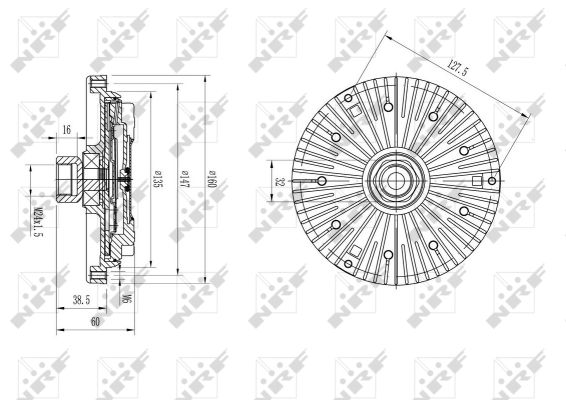NRF Kobling, kølerventilator 49589 for BMW