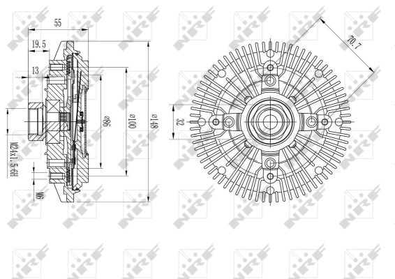 NRF Kobling, kølerventilator 49601 for BMW