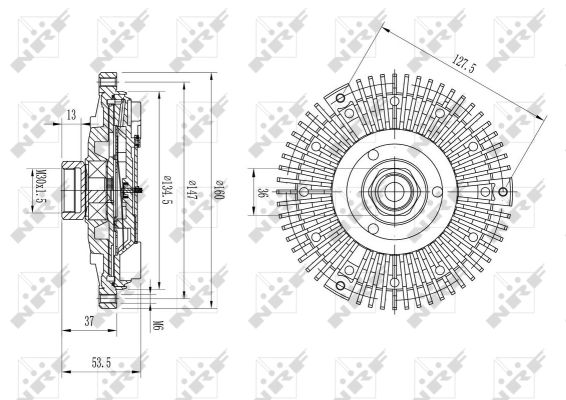 NRF Kobling, kølerventilator 49647 for MERCEDES-BENZ