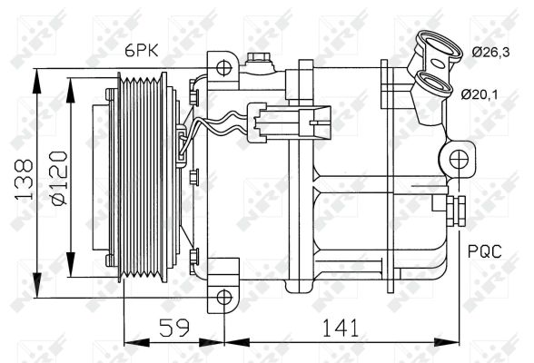 NRF Kompressor, klimaanlæg 32191 for VAUXHALL OPEL CADILLAC SAAB FIAT