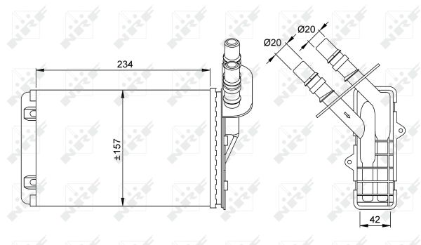 NRF Varmeelement, kabinevarme 53382 for RENAULT