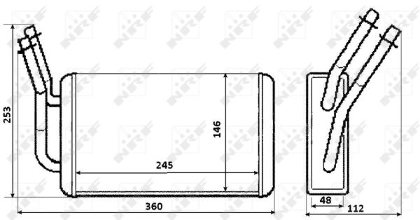 NRF Varmeelement, kabinevarme 54230 for FORD