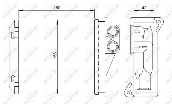NRF Varmeelement, kabinevarme 54236 for MERCEDES-BENZ VW