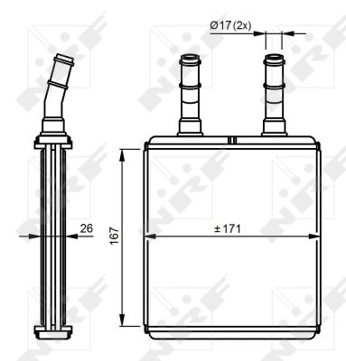 NRF Varmeelement, kabinevarme 54291 for HYUNDAI