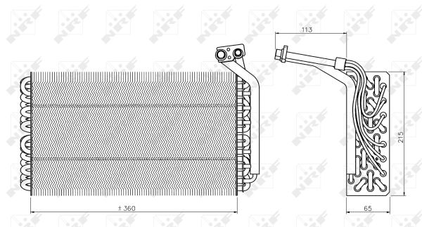 NRF Fordamper, klimaanlæg 36136 for PEUGEOT LANCIA