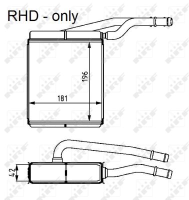 NRF Varmeelement, kabinevarme 54226 for FORD
