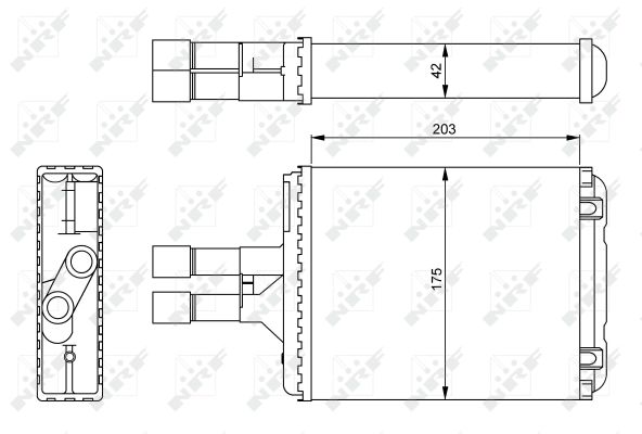 NRF Varmeelement, kabinevarme 54242 for VAUXHALL