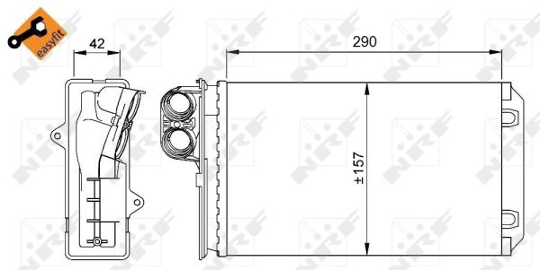 NRF Varmeelement, kabinevarme 58639 for PEUGEOT CITROËN