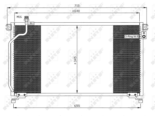 NRF Kondensor, klimaanlæg 35374 for FORD NISSAN FORD USA