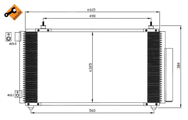 NRF Kondensor, klimaanlæg 35576 for TOYOTA