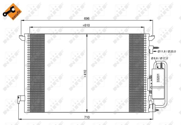 NRF Kondensor, klimaanlæg 35929 for VAUXHALL FIAT