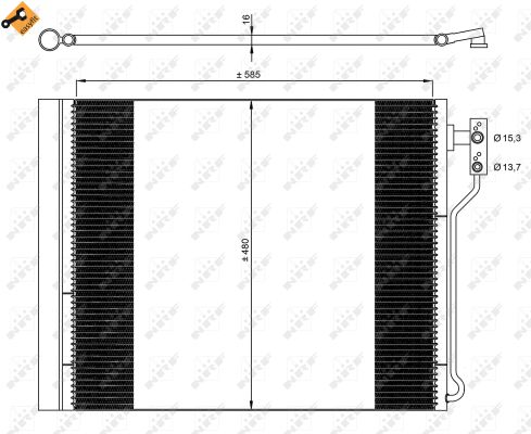 NRF Kondensor, klimaanlæg 35971 for BMW