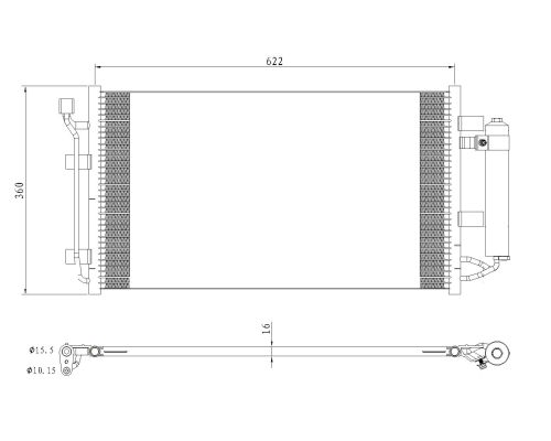 NRF Kondensor, klimaanlæg 350493 for NISSAN