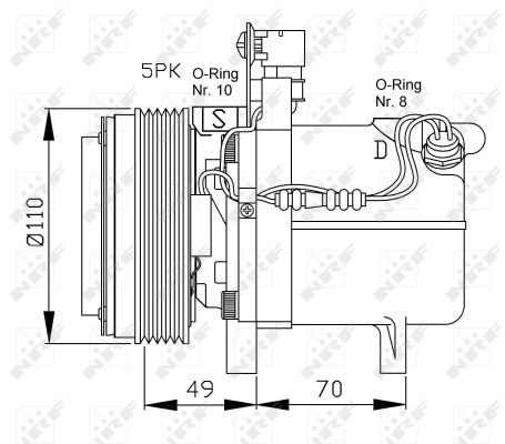 NRF Kompressor, klimaanlæg 32490 for BMW