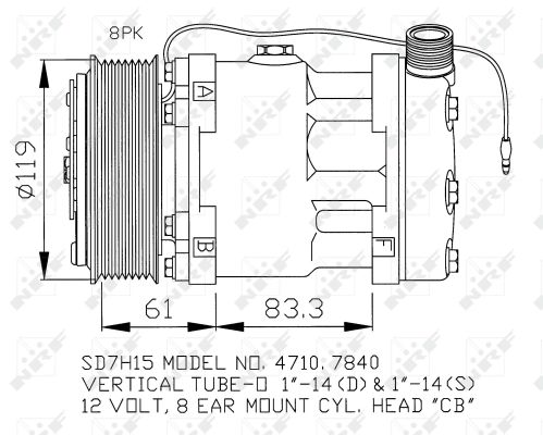 NRF Kompressor, klimaanlæg 32132 for RENAULT