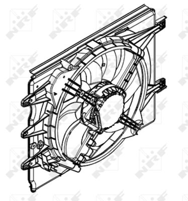NRF Ventilator, motorkøling 47596 for FIAT