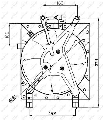 NRF Ventilator, motorkøling 47044 for HONDA
