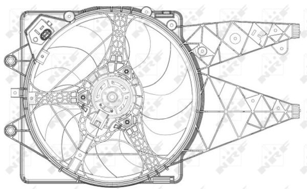 NRF Ventilator, motorkøling 47203 for FIAT ABARTH