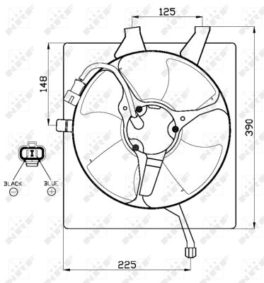 NRF Ventilator, motorkøling 47517 for ACURA