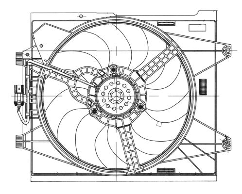 NRF Ventilator, motorkøling 47655 for ABARTH