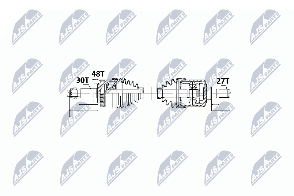 NTY Drivaksel npwka326 venstre foraksel for HYUNDAI KIA