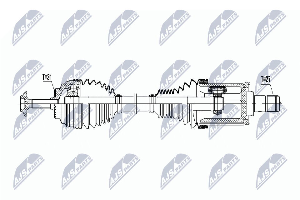 NTY Drivaksel npwbm026 foraksel for BMW