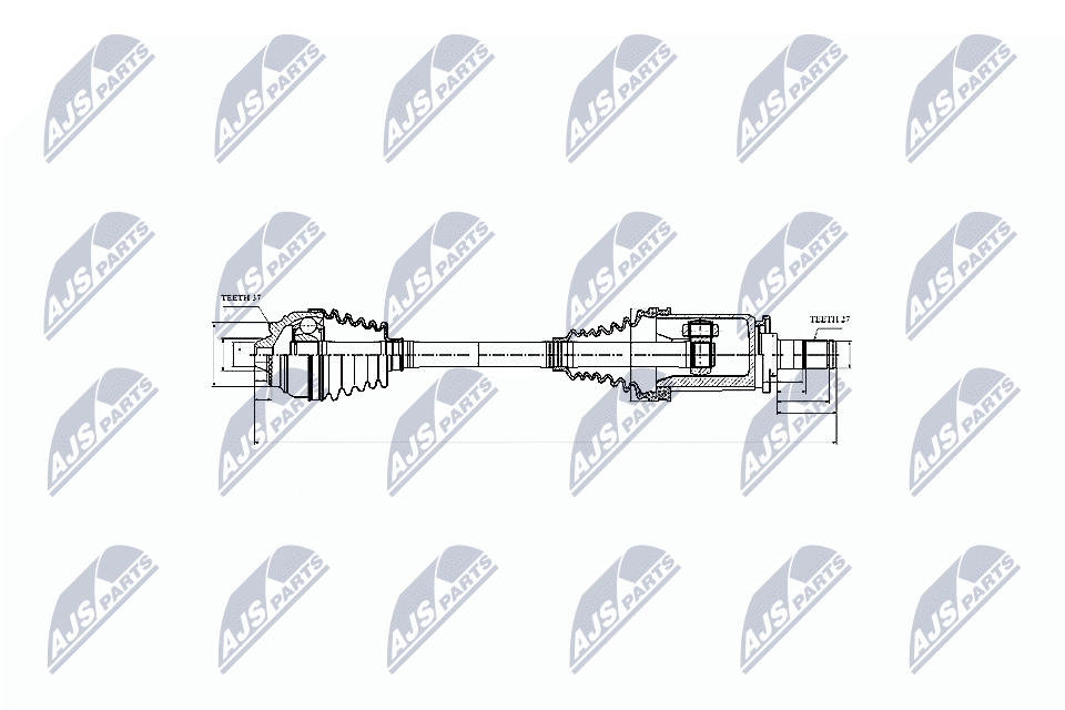 NTY Drivaksel npwbm029 foraksel for BMW