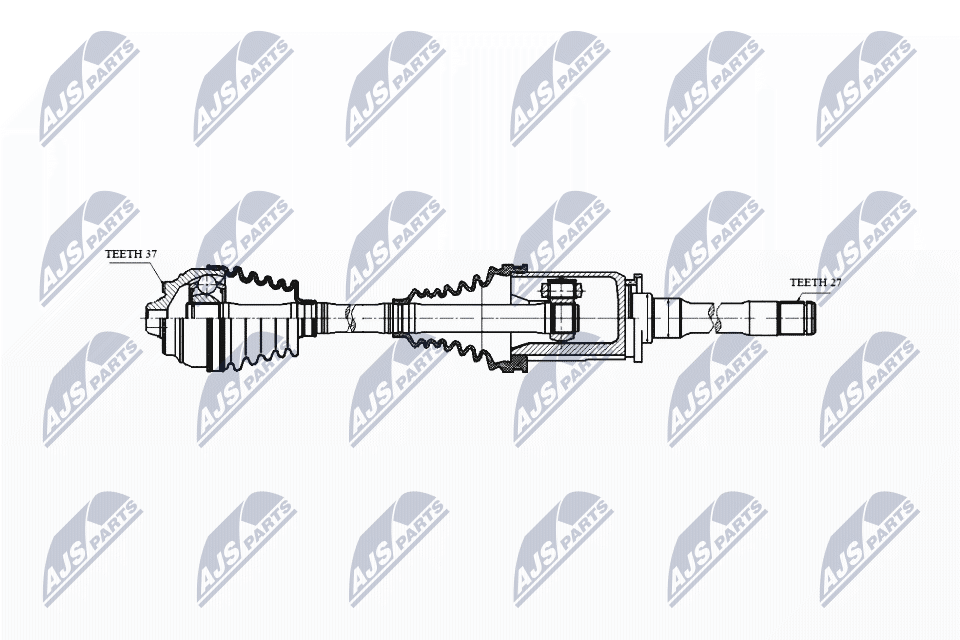 NTY Drivaksel npwbm030 foraksel for BMW
