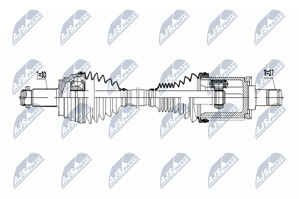 NTY Drivaksel npwbm039 foraksel for BMW