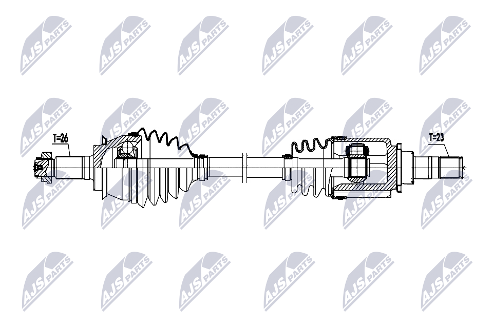 NTY Drivaksel npwbm203 venstre foraksel for MINI