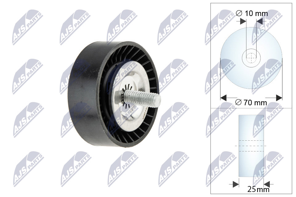 NTY Medløberhjul, multi-V-rem RRK-CH-004 for CHRYSLER