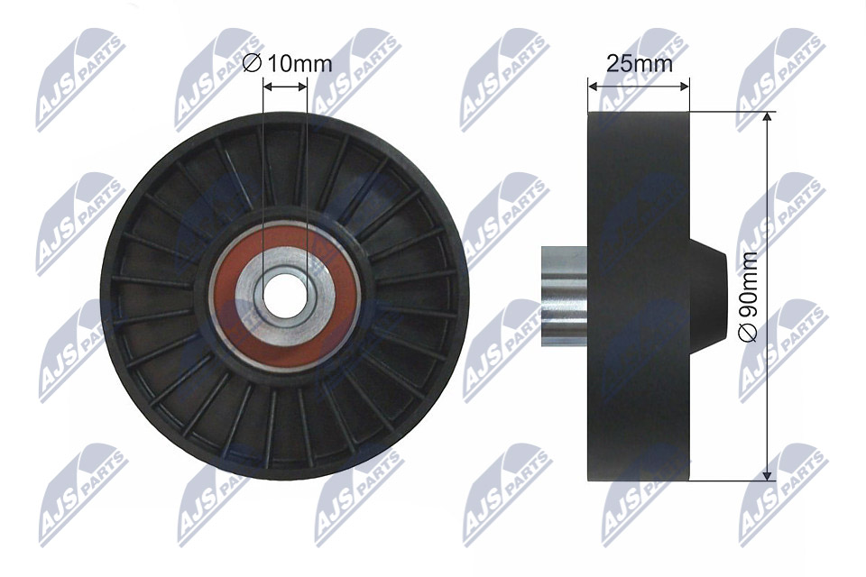 NTY Medløberhjul, multi-V-rem rnkar006 for FIAT ALFA ROMEO LANCIA