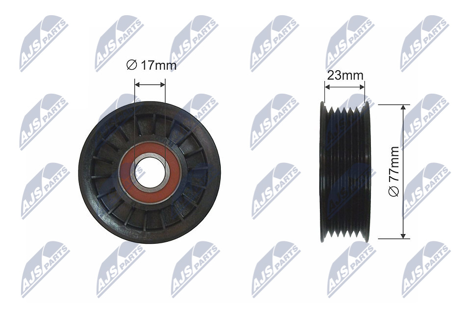 NTY Medløberhjul, multi-V-rem rnkch024 for CHEVROLET BUICK PONTIAC JEEP HONDA