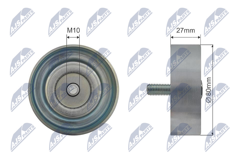 NTY Medløberhjul, multi-V-rem RNK-HY-010 for KIA
