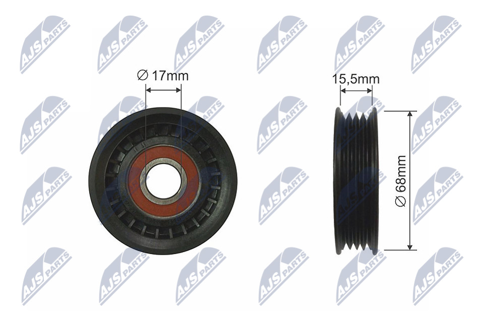 NTY Medløberhjul, multi-V-rem RNK-SB-000 for SUBARU