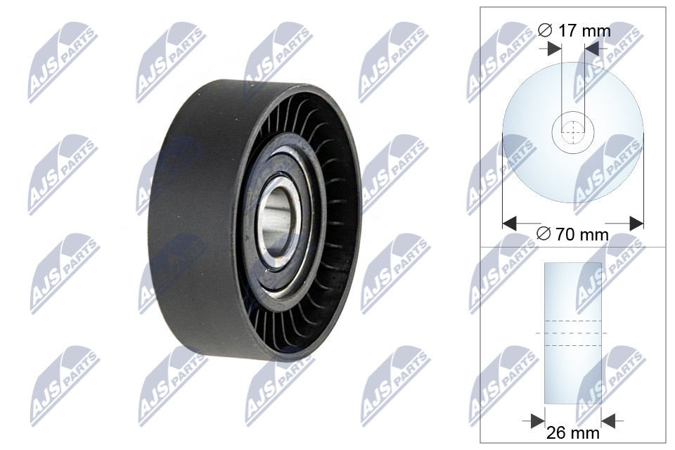 NTY Medløberhjul, multi-V-rem RRK-CH-009 for CHEVROLET JEEP MAZDA