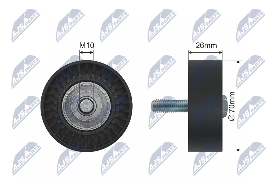 NTY Medløberhjul, multi-V-rem rnkft006 for OPEL LANCIA ALFA ROMEO VAUXHALL FIAT SUZUKI