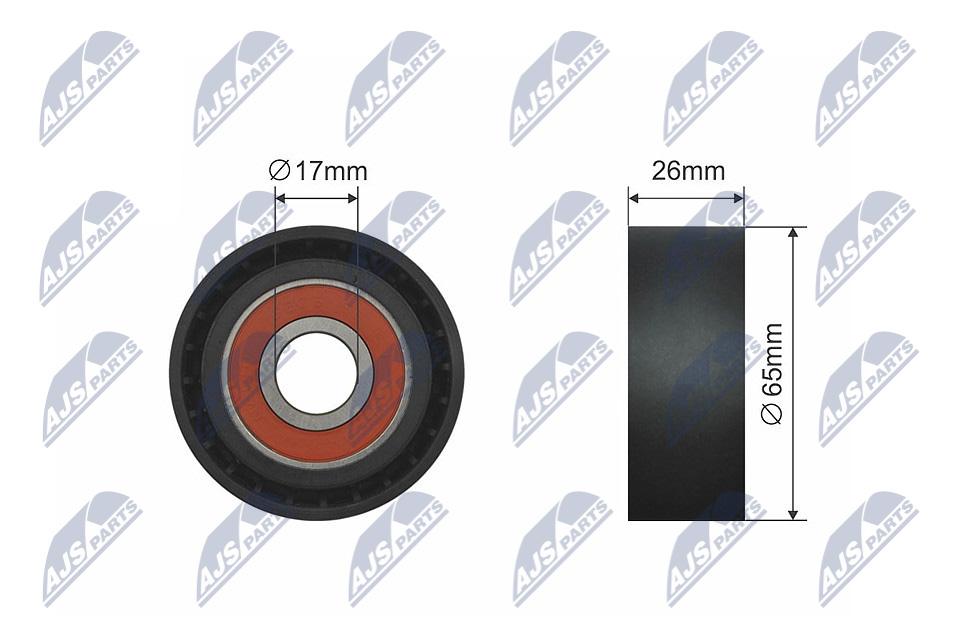 NTY Medløberhjul, multi-V-rem rnkpl021 for VAUXHALL CHEVROLET
