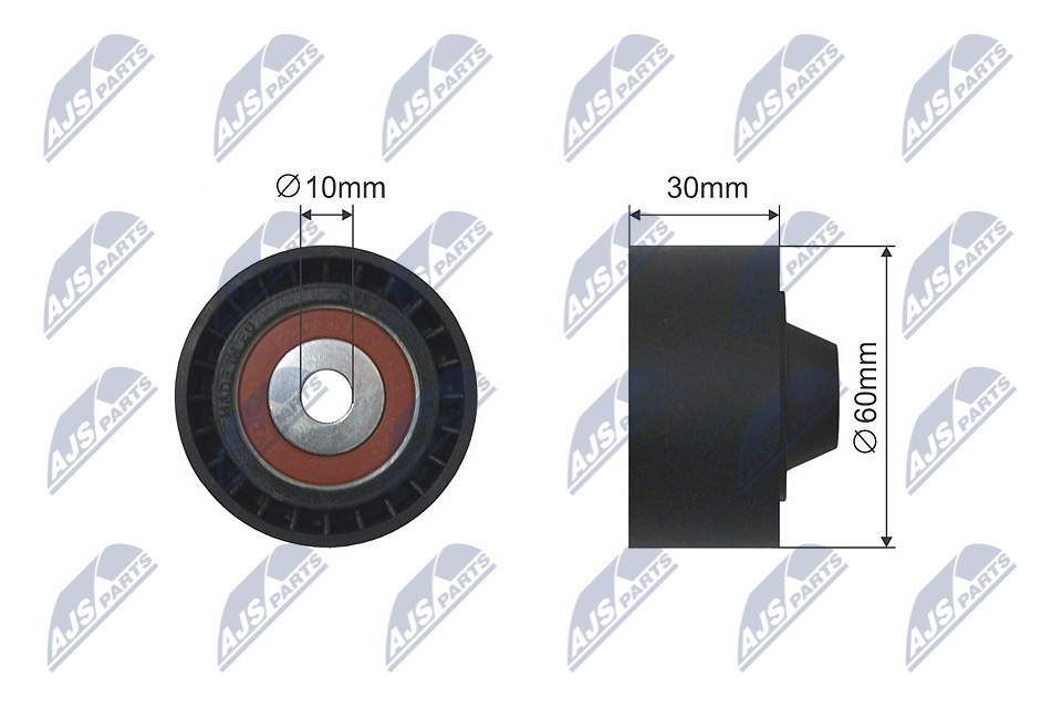 NTY Medløberhjul, multi-V-rem rnkre005 for VAUXHALL MERCEDES-BENZ NISSAN SMART RENAULT