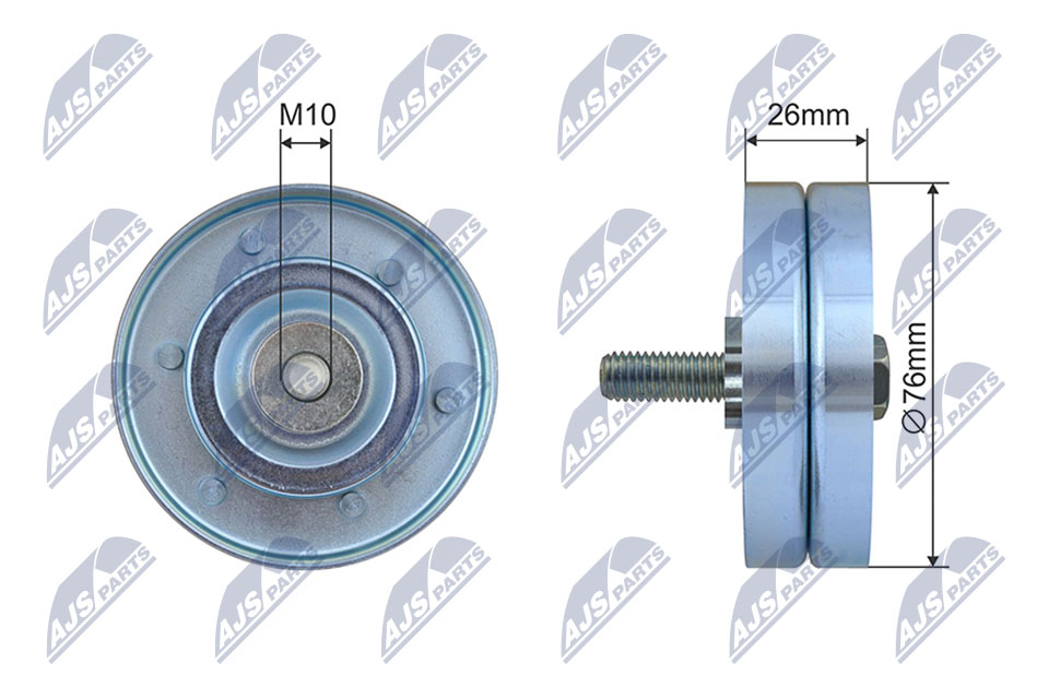 NTY Medløberhjul, multi-V-rem rnkpl045 for OPEL HONDA ISUZU